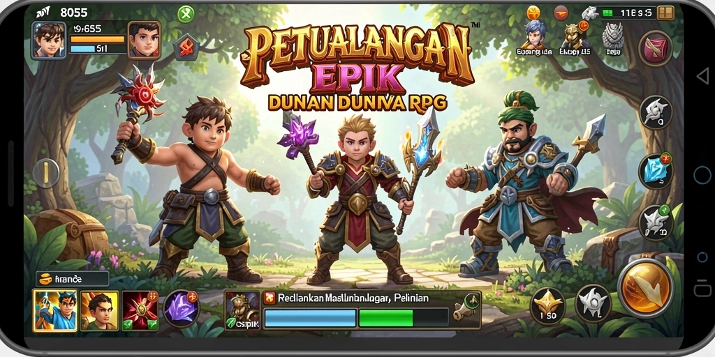 Screenshot gameplay 8055 menampilkan pertarungan seru dan grafis menawan.