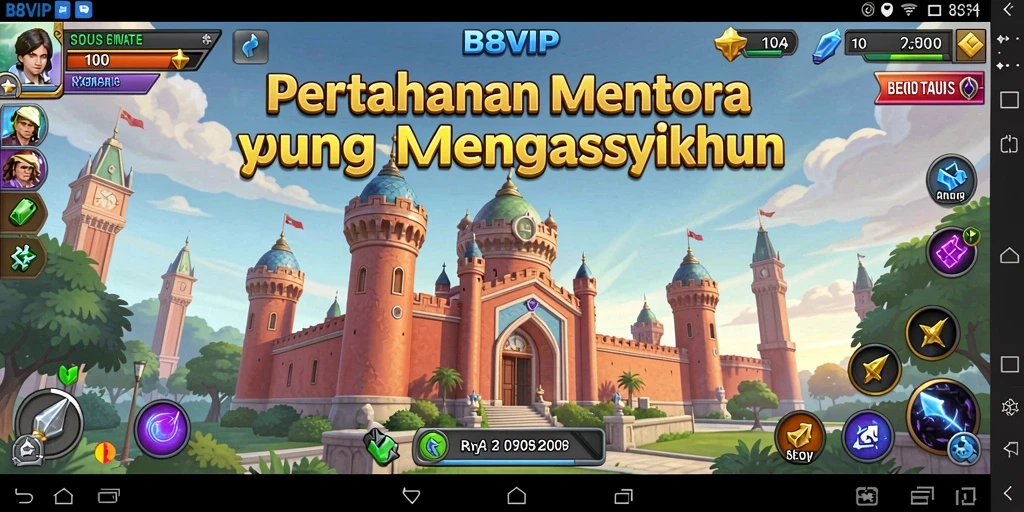 Tampilan gameplay B8VIP dalam mode Tower Defense yang menarik.