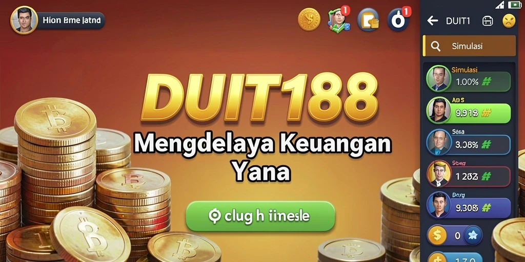 Tampilan permainan DUIT188 yang menarik dan edukatif tentang keuangan.
