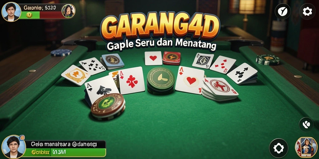 Screenshot gameplay Gaple yang menampilkan suasana kompetitif.