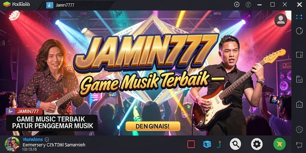 Tangkapan layar permainan JAMIN777 yang menunjukkan interaksi pengguna dengan musik.
