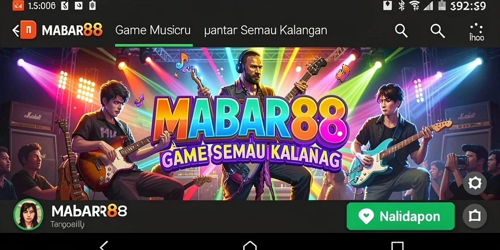 Tampilan gameplay seru dari MABAR88 dengan variasi musik.