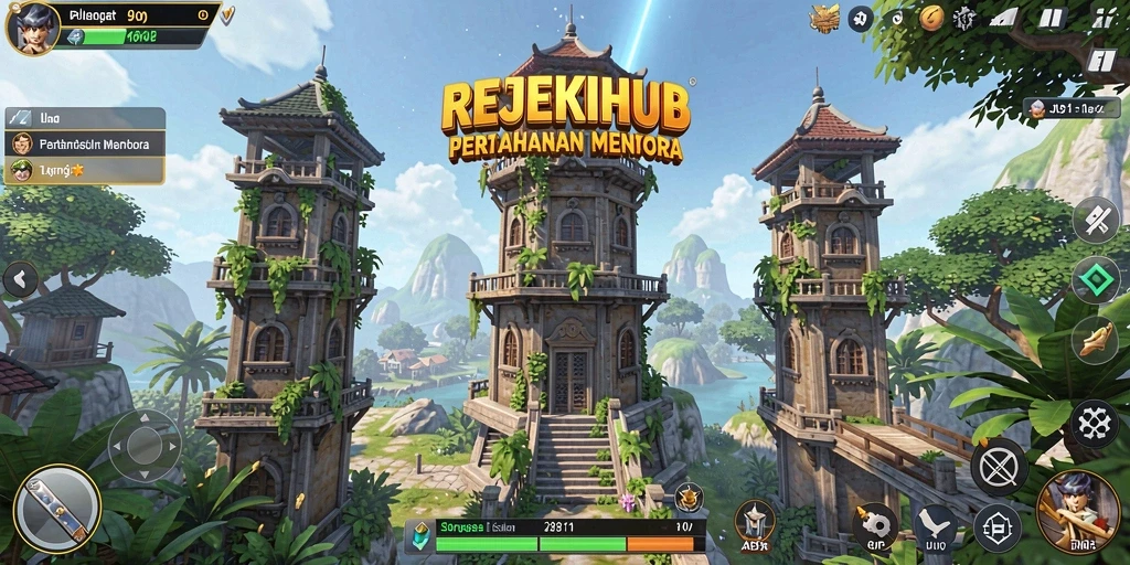 Tampilan gameplay menakjubkan dari REJEKIHUB di medan pertempuran.