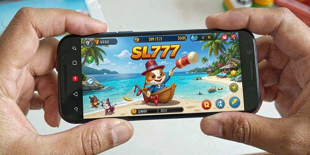 Tampilan gameplay SL777 yang menarik dan penuh warna.