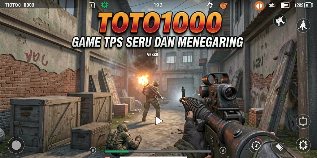 Screenshot TOTO1000 menunjukkan aksi menegangkan dalam permainan TPS.